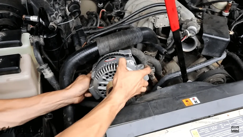 It is 4th step in alternator replacement.